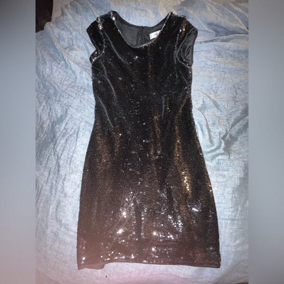 Maniju flip sequin dress black and silver size small - Picture 3 of 3